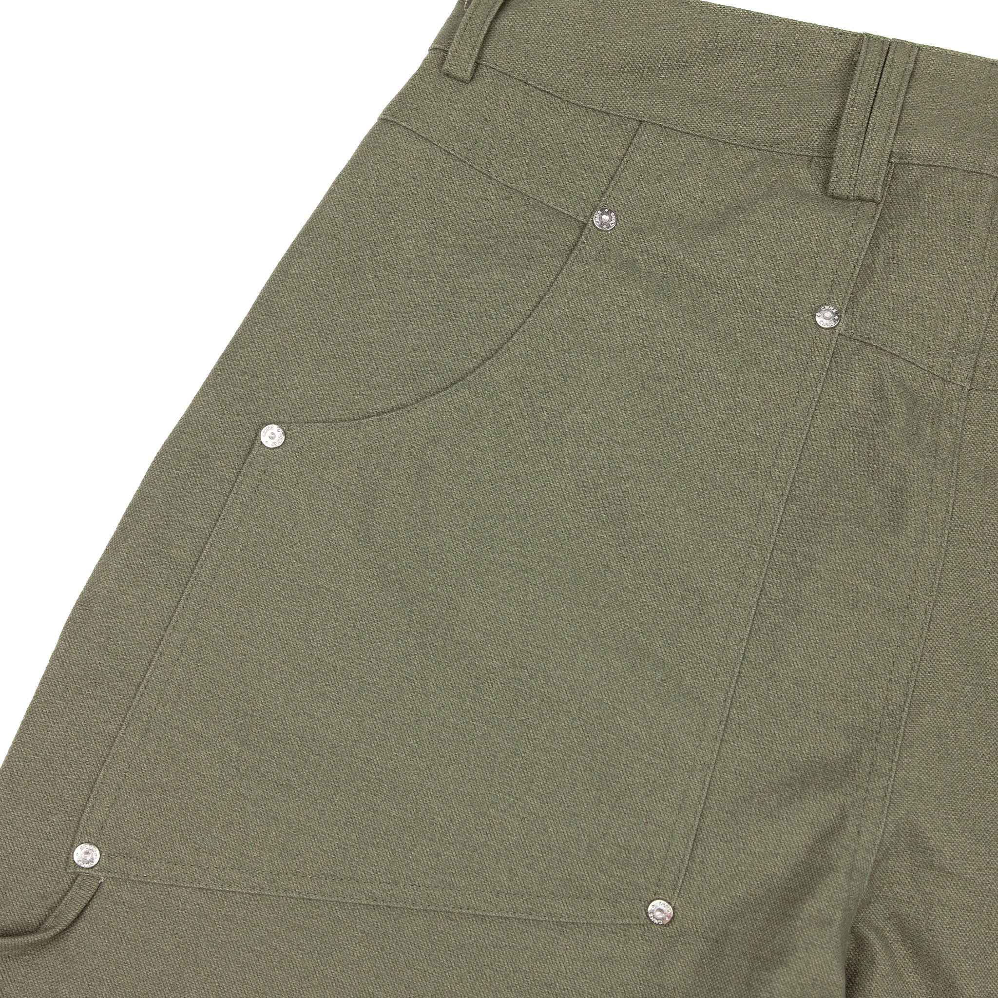 Commons Double Knee Canvas Short Faded Green - Common Hype