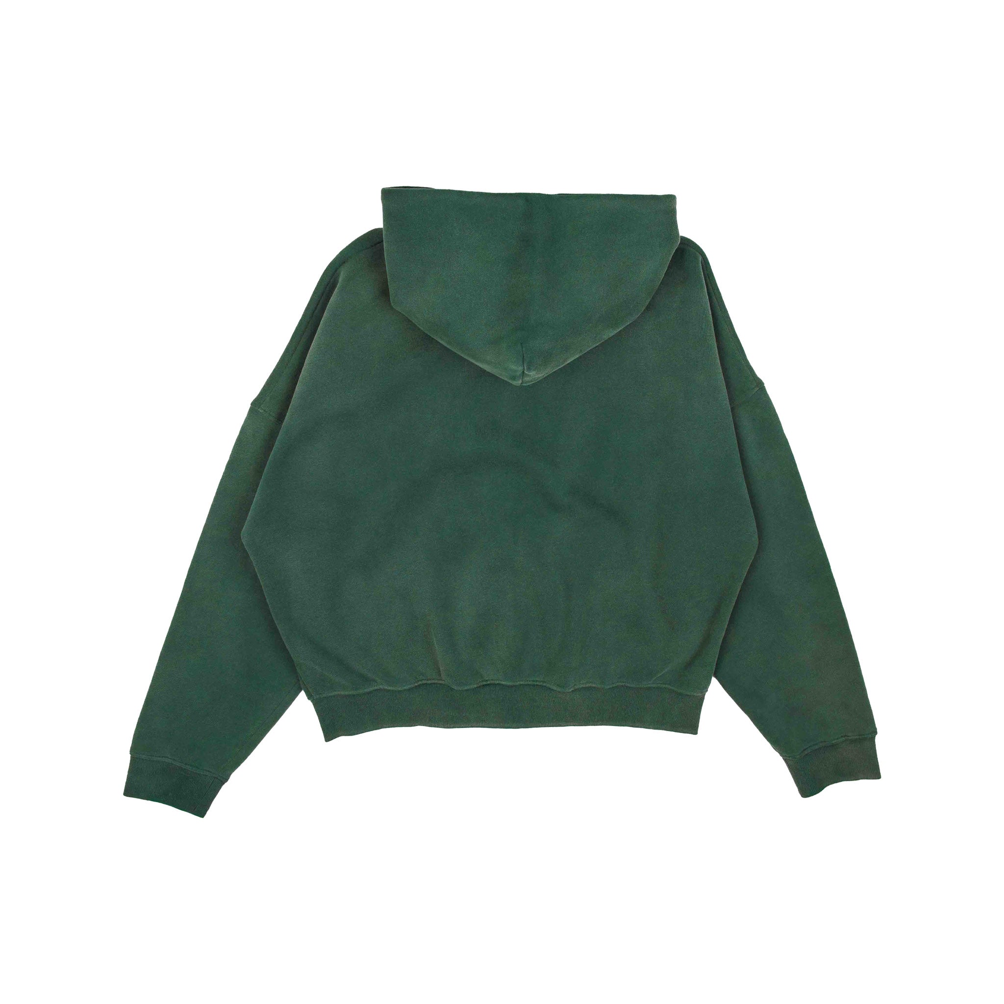 Common Hype Cropped Fleece Zip Up Hoodie Forrest Green - Common Hype