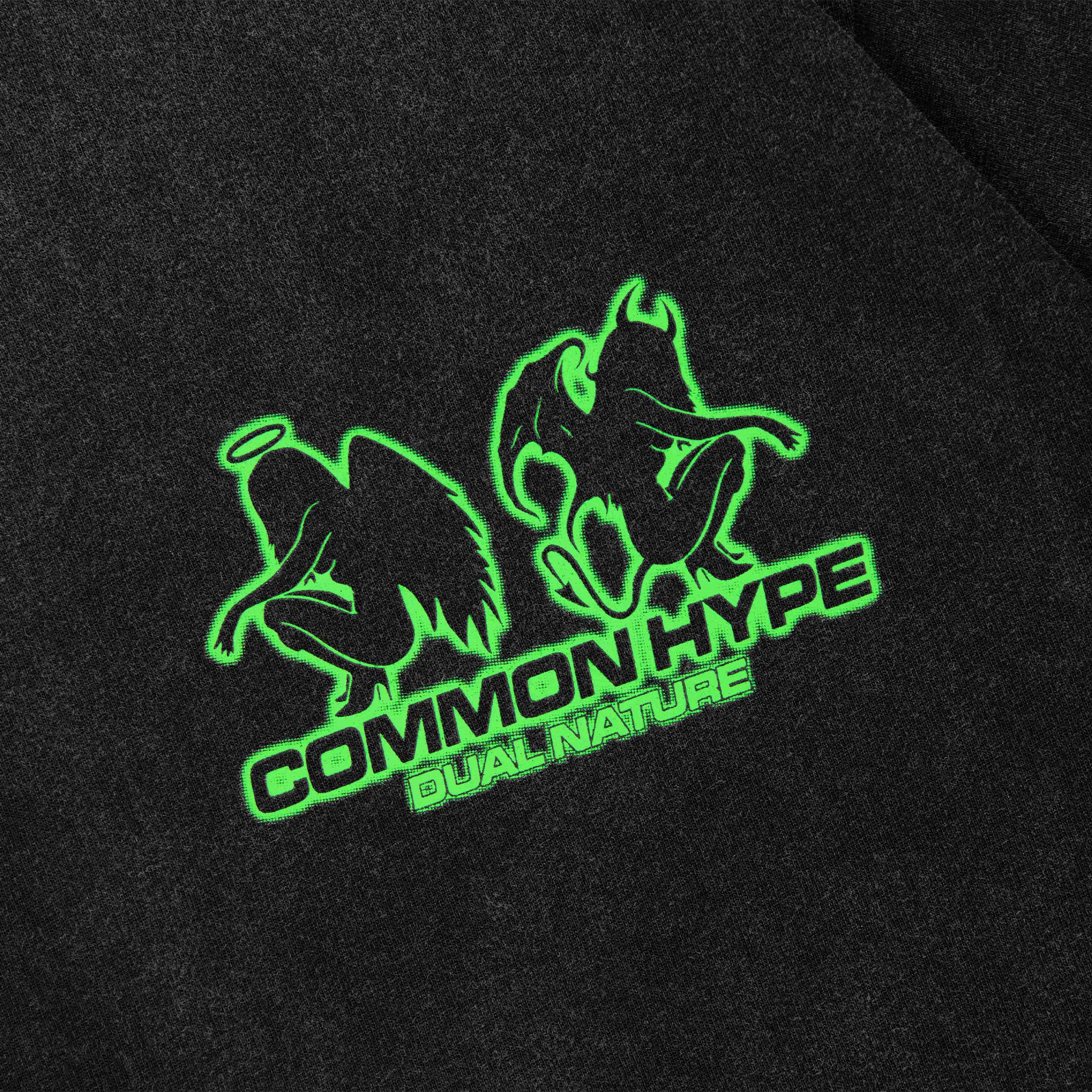 Common Hype Dual Nature Tee Washed Black - Common Hype