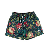 Common Hype Floral Mesh Short Deep Green