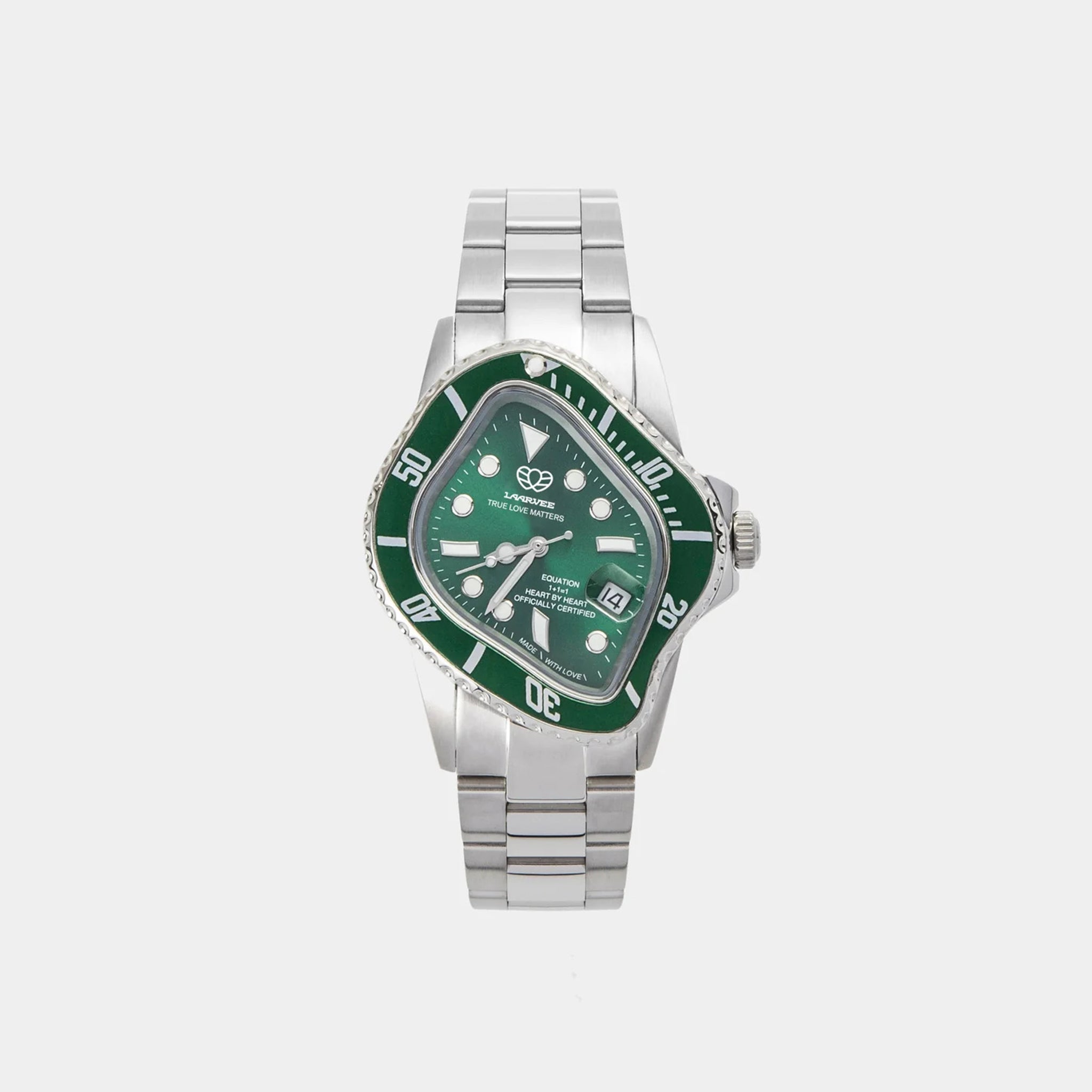 Laarvee Pea 001 Green Bezel & Green Dial Watch