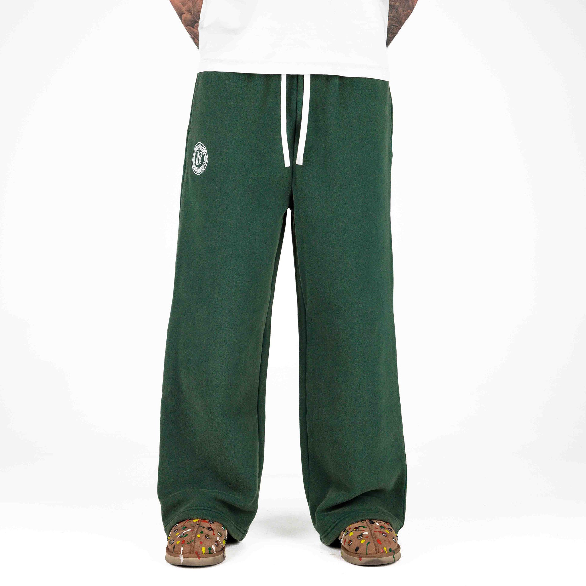 Common Hype C Logo Washed Sweatpants Green - Common Hype