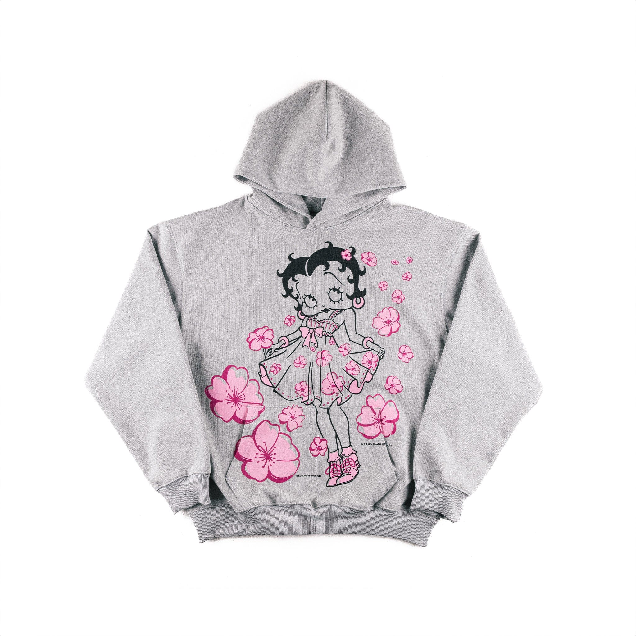 Common Hype x Betty Boop 'Cherry Blossom' AOP Hoodie Heather Grey - Common Hype