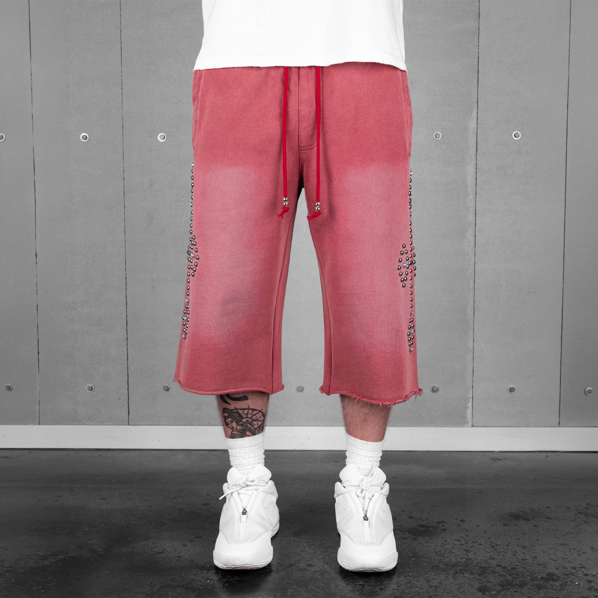 Commons Studios Rivet Sweatshort Gym Red