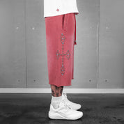 Commons Studios Rivet Sweatshort Gym Red