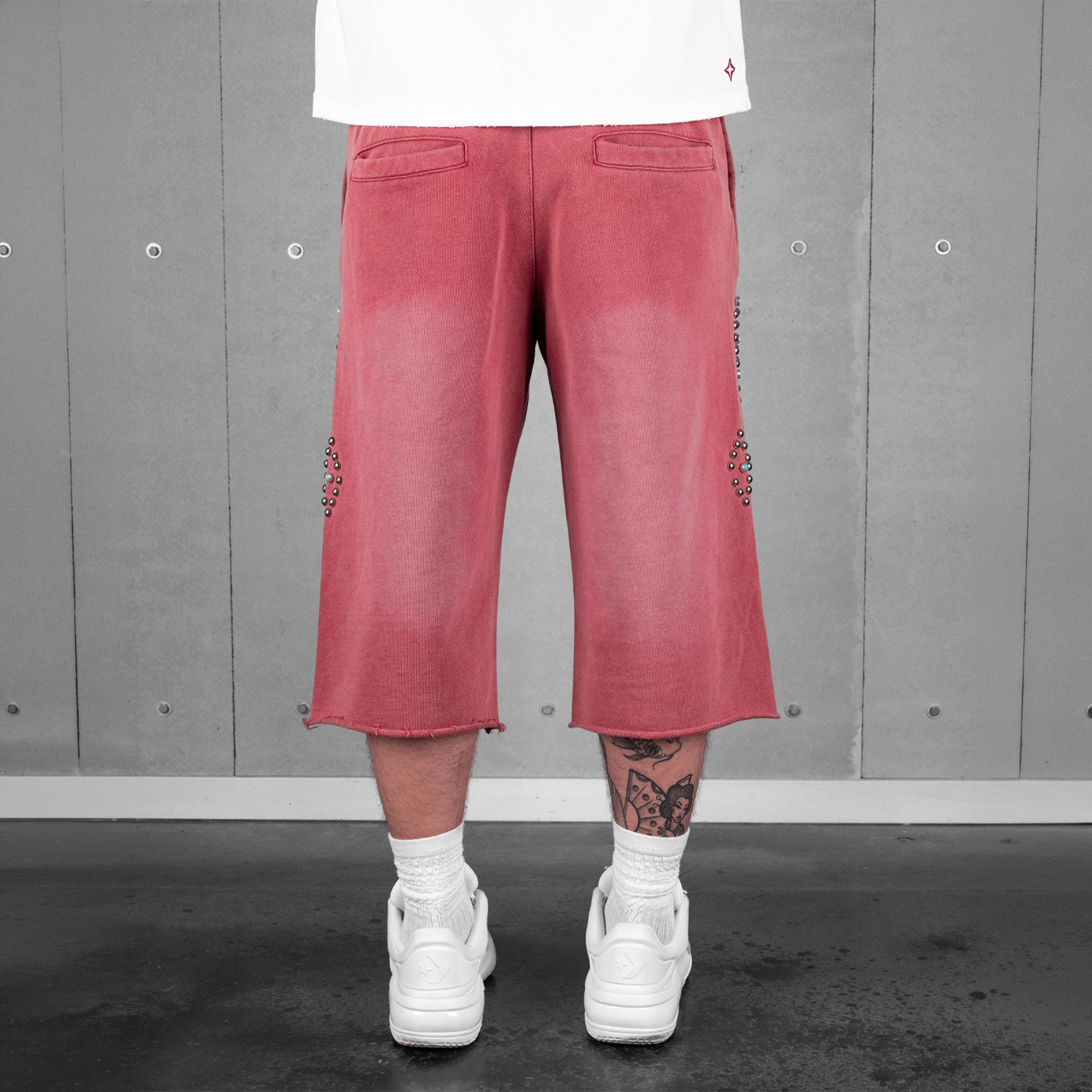 Commons Studios Rivet Sweatshort Gym Red