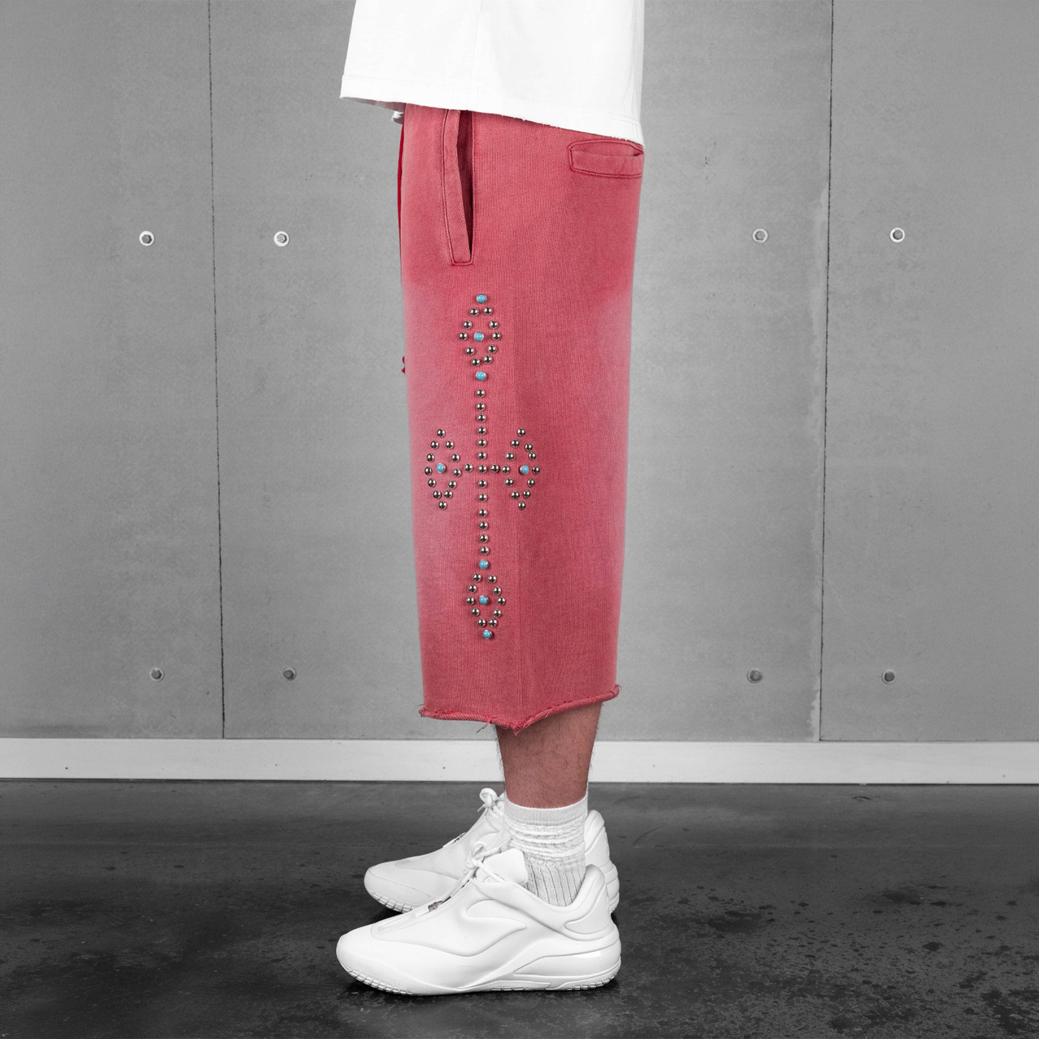 Commons Studios Rivet Sweatshort Gym Red