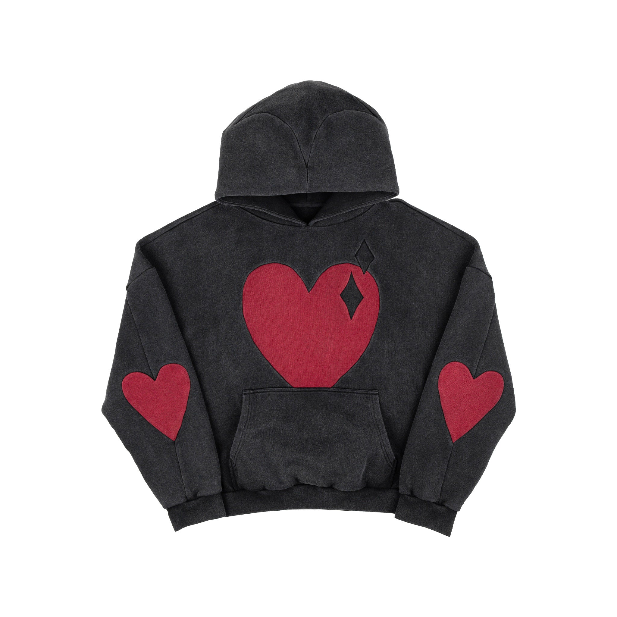 Commons Heart Hoodie Vintage Black - Common Hype