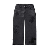 HMDD Black Black Wash Patch Pants