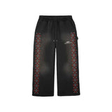 HMDD Crystal Sweatpants Black/Red