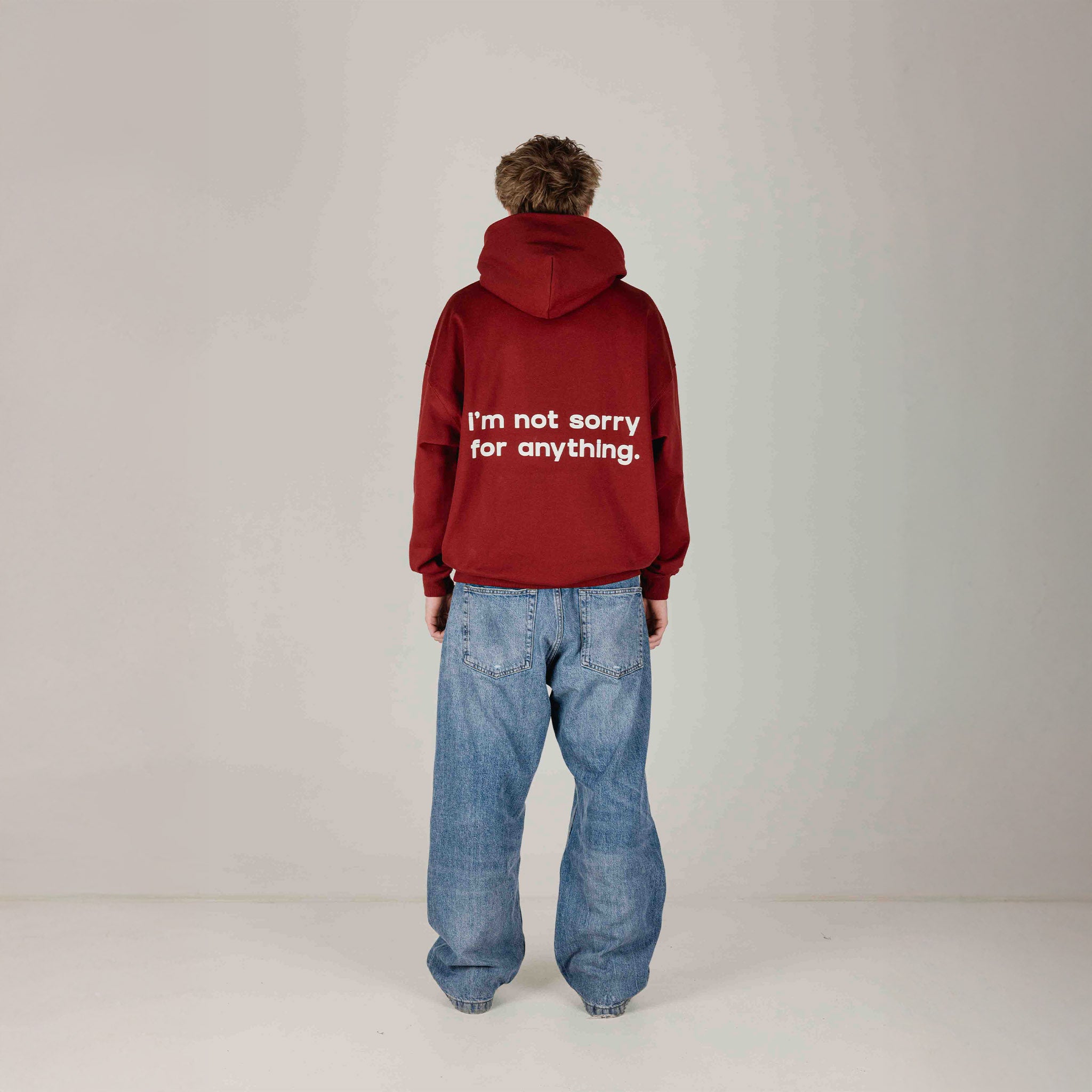 Compliments Not Sorry for Anything Dark Red Hoodie - Common Hype