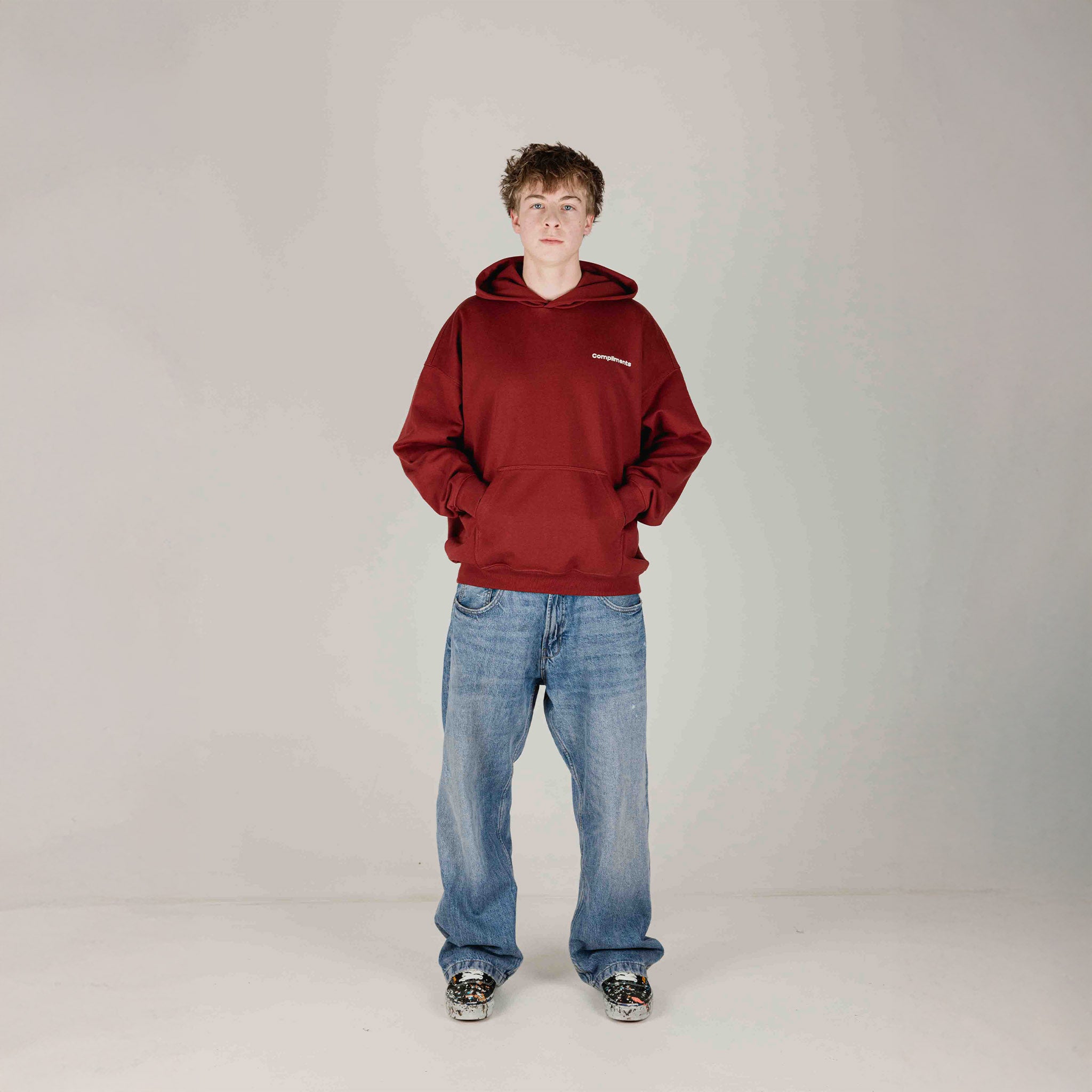 Compliments Not Sorry for Anything Dark Red Hoodie - Common Hype