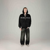Compliments Sinner & Saint Black Wash Zip-Up Hoodie