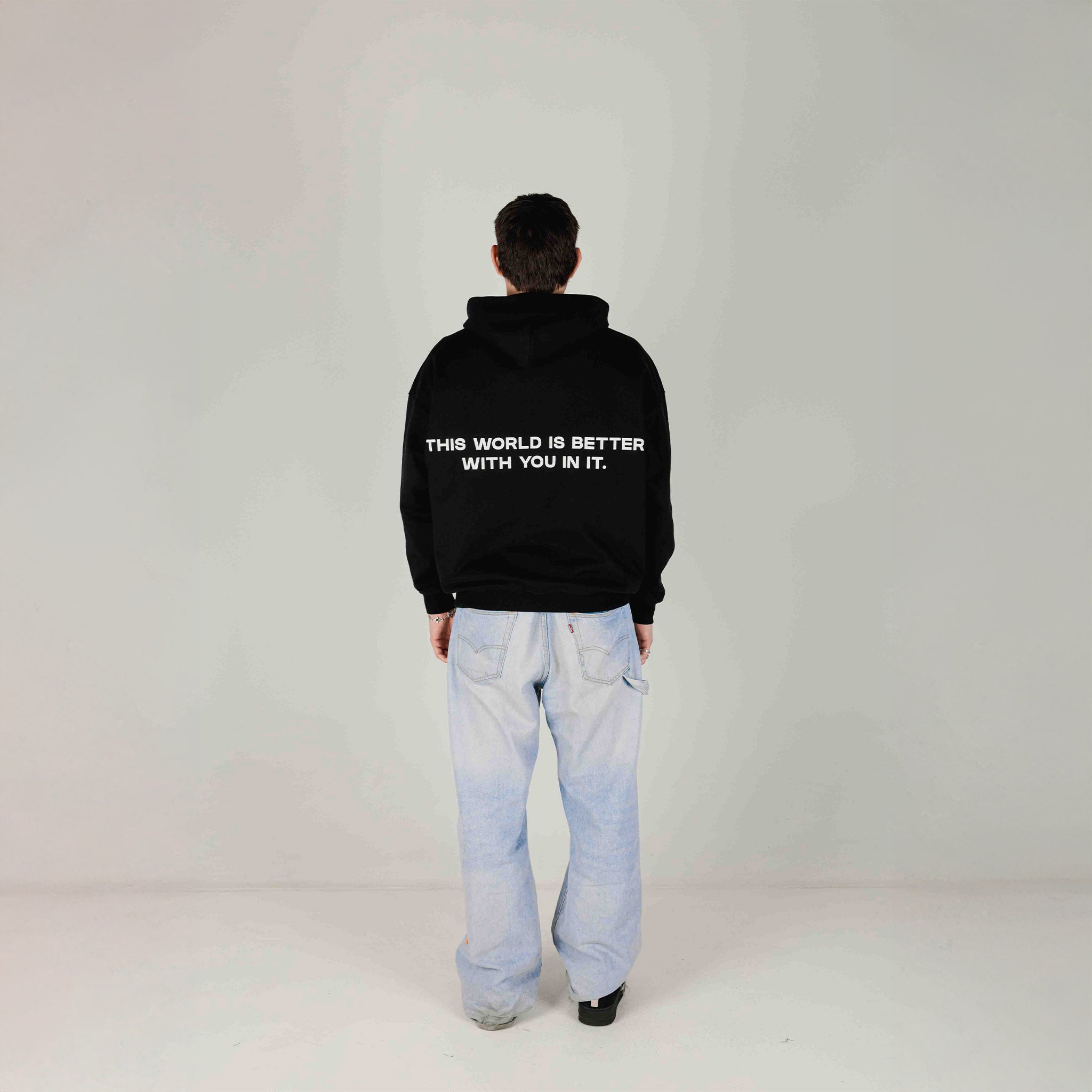 Compliments The World Better With You in It Black Hoodie