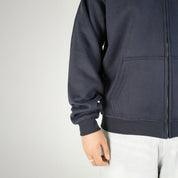Compliments What Do You Want Navy Blue Wash Zip-Up Hoodie