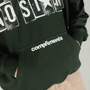 Compliments No Risk, No Story Dark Green Hoodie