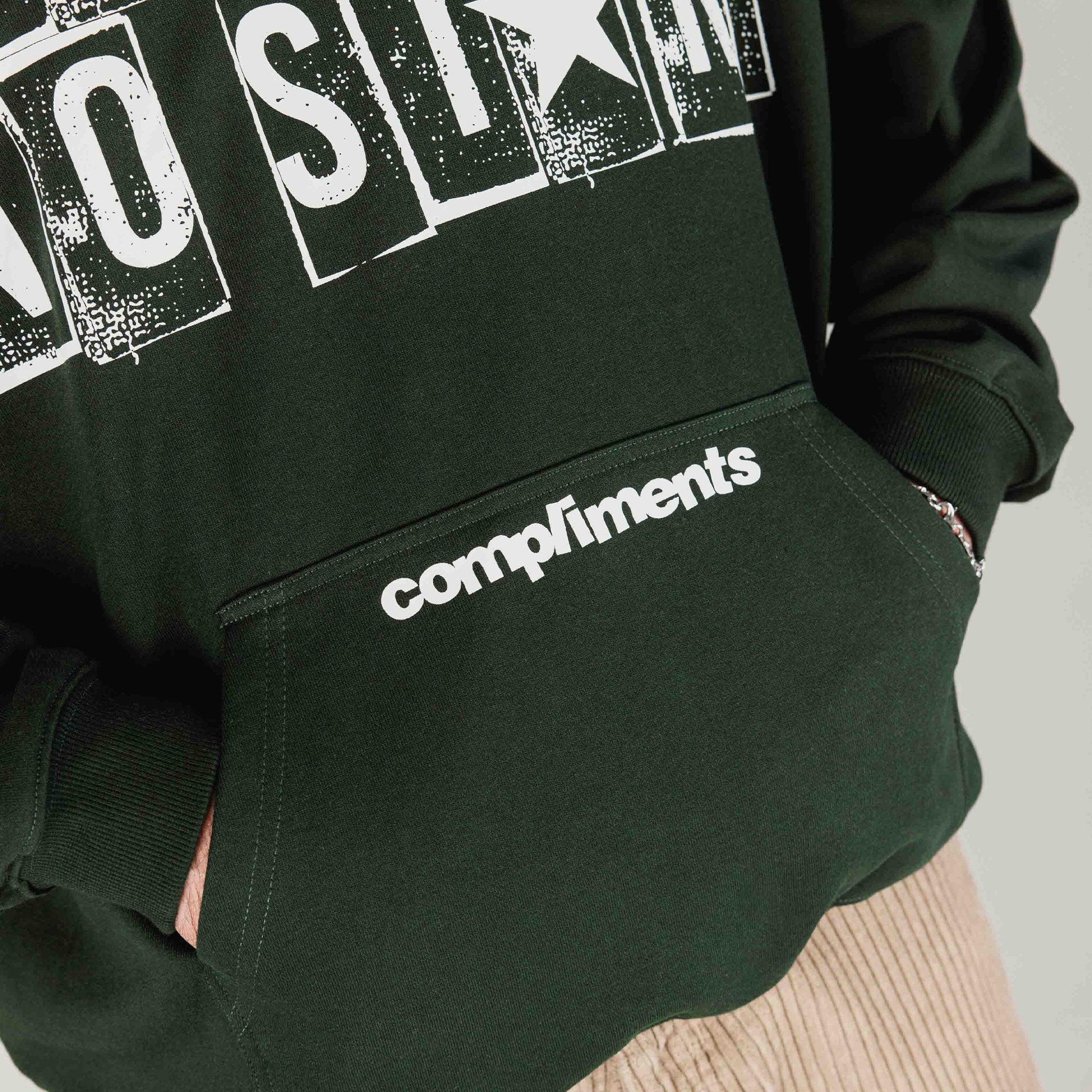 Compliments No Risk, No Story Dark Green Hoodie