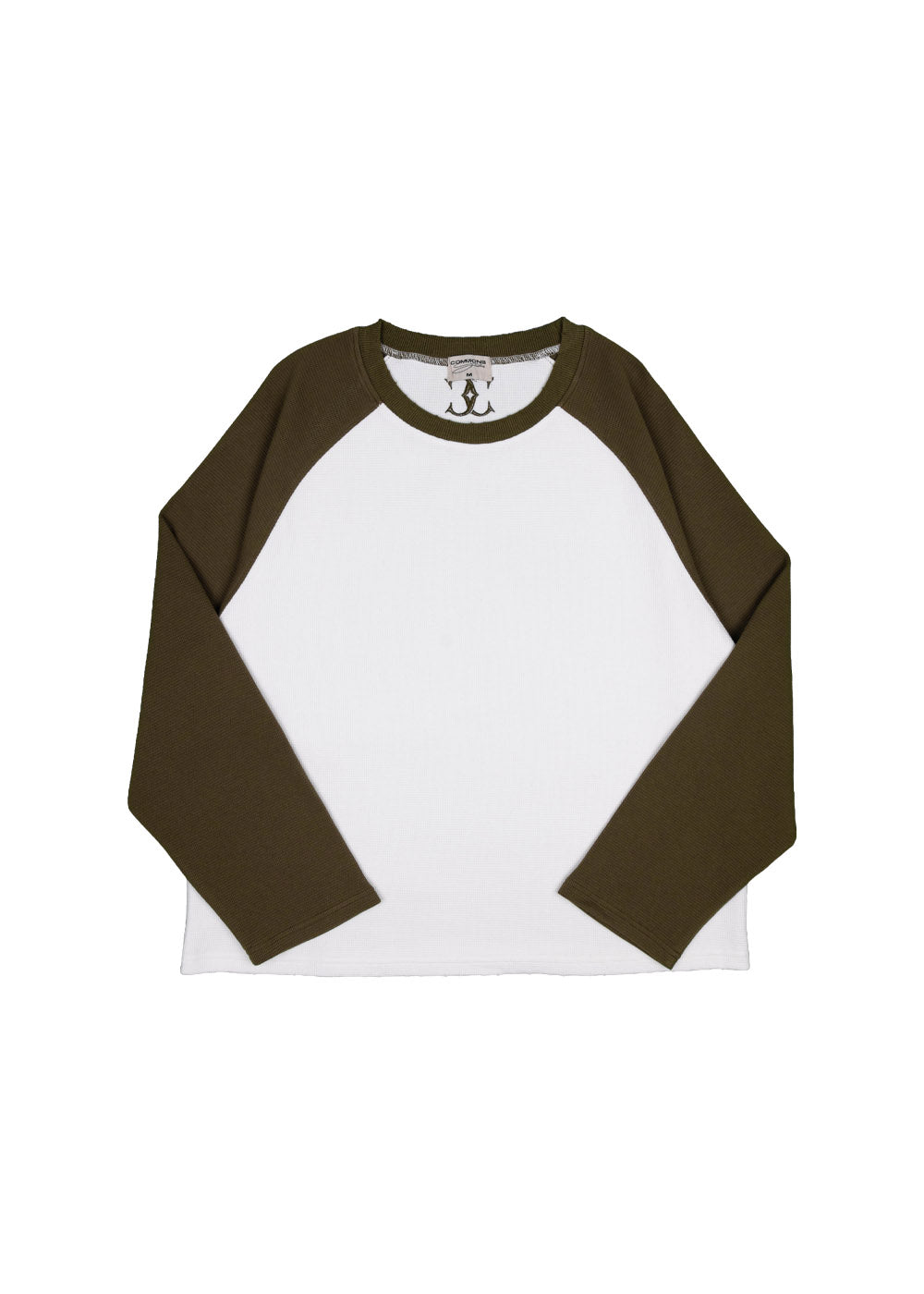 Commons Studios Waffle Thermal Long Sleeve Olive/White