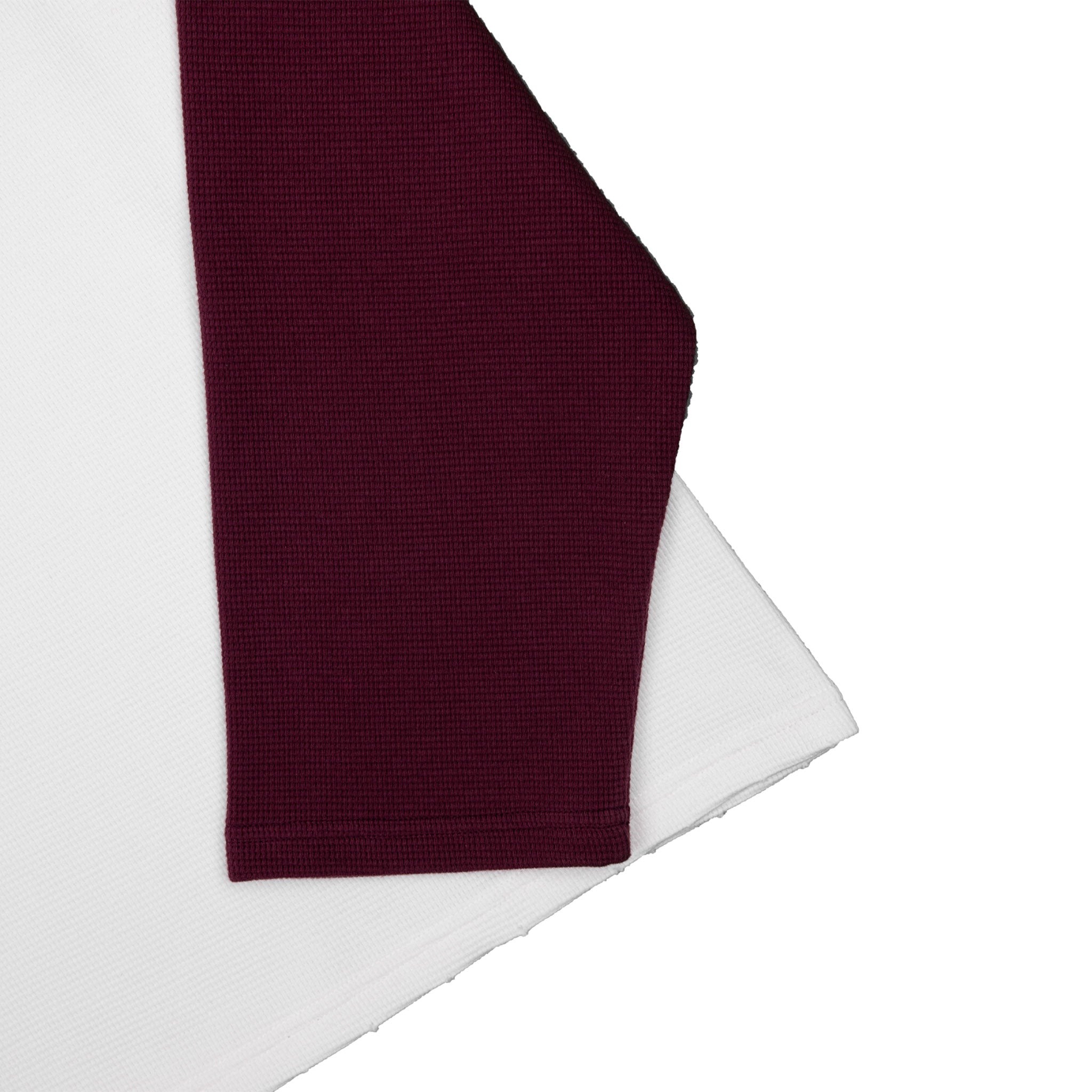 Commons Studios Waffle Thermal Long Sleeve Plum/White