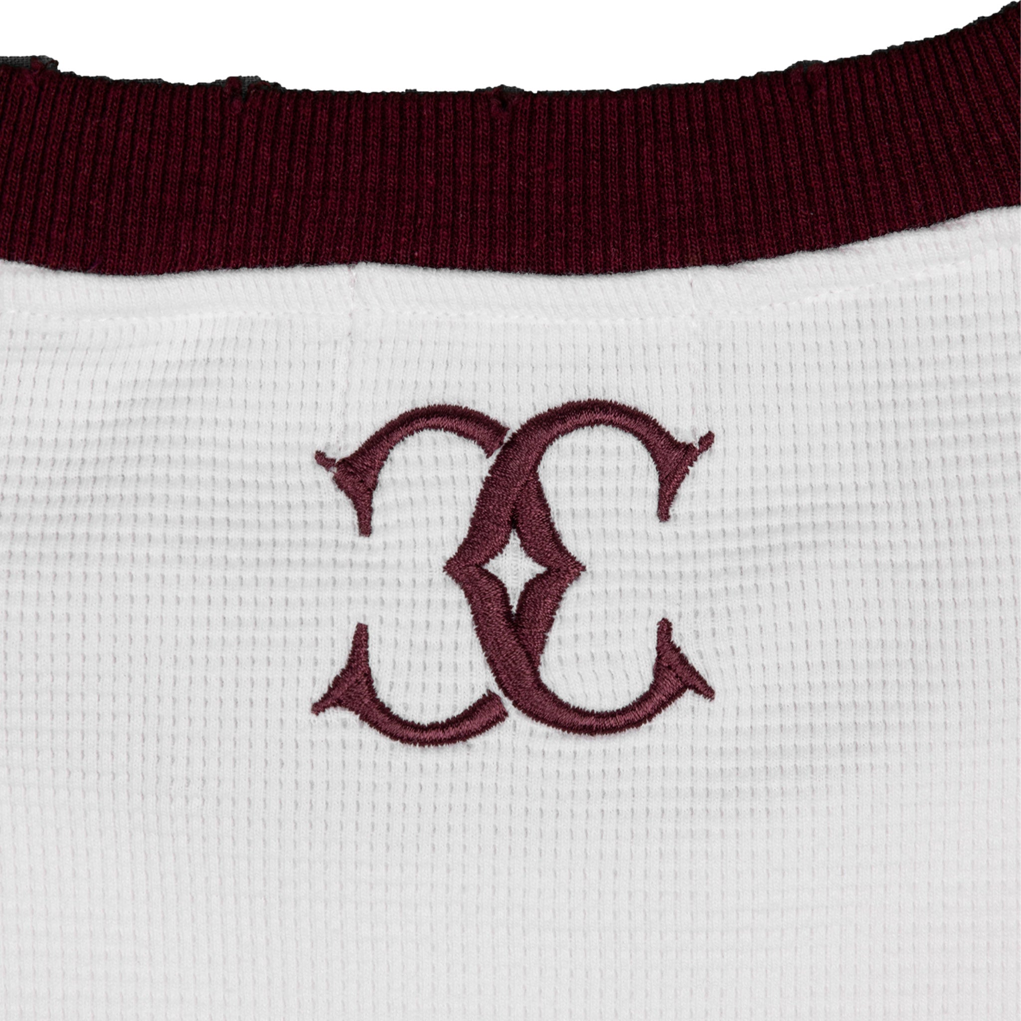 Commons Studios Waffle Thermal Long Sleeve Plum/White