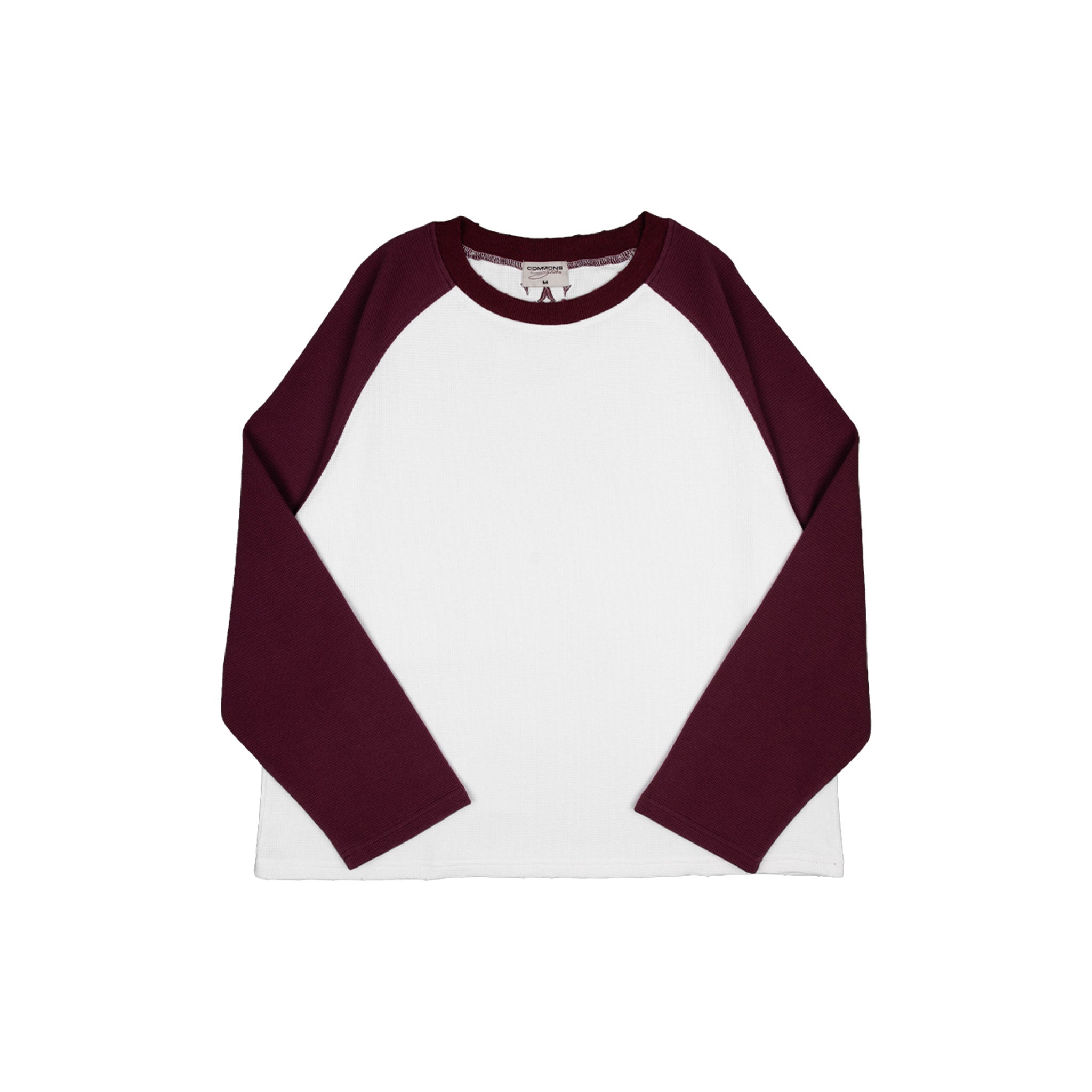 Commons Studios Waffle Thermal Long Sleeve Plum/White