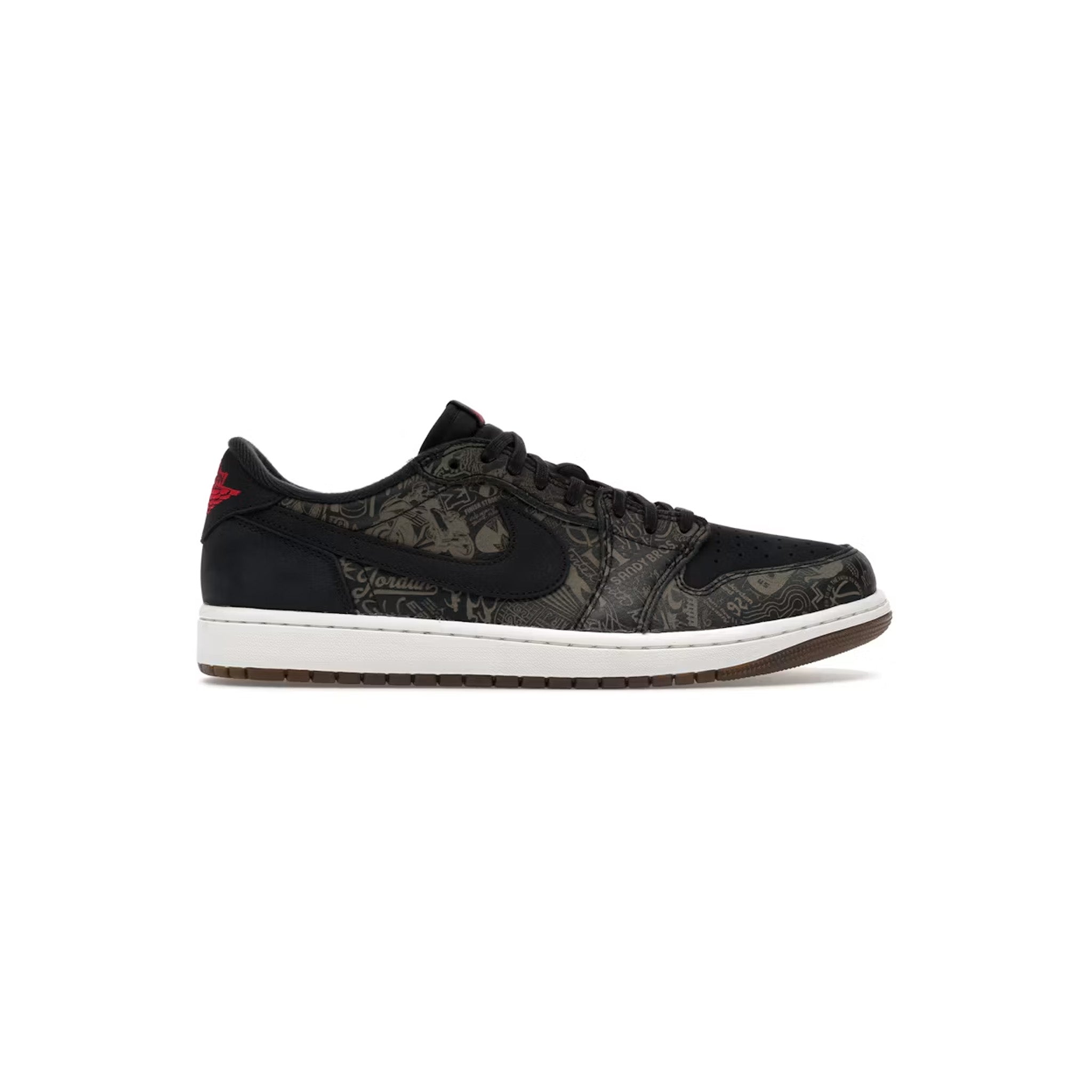 Jordan 1 Retro Low OG Laser Black University Red