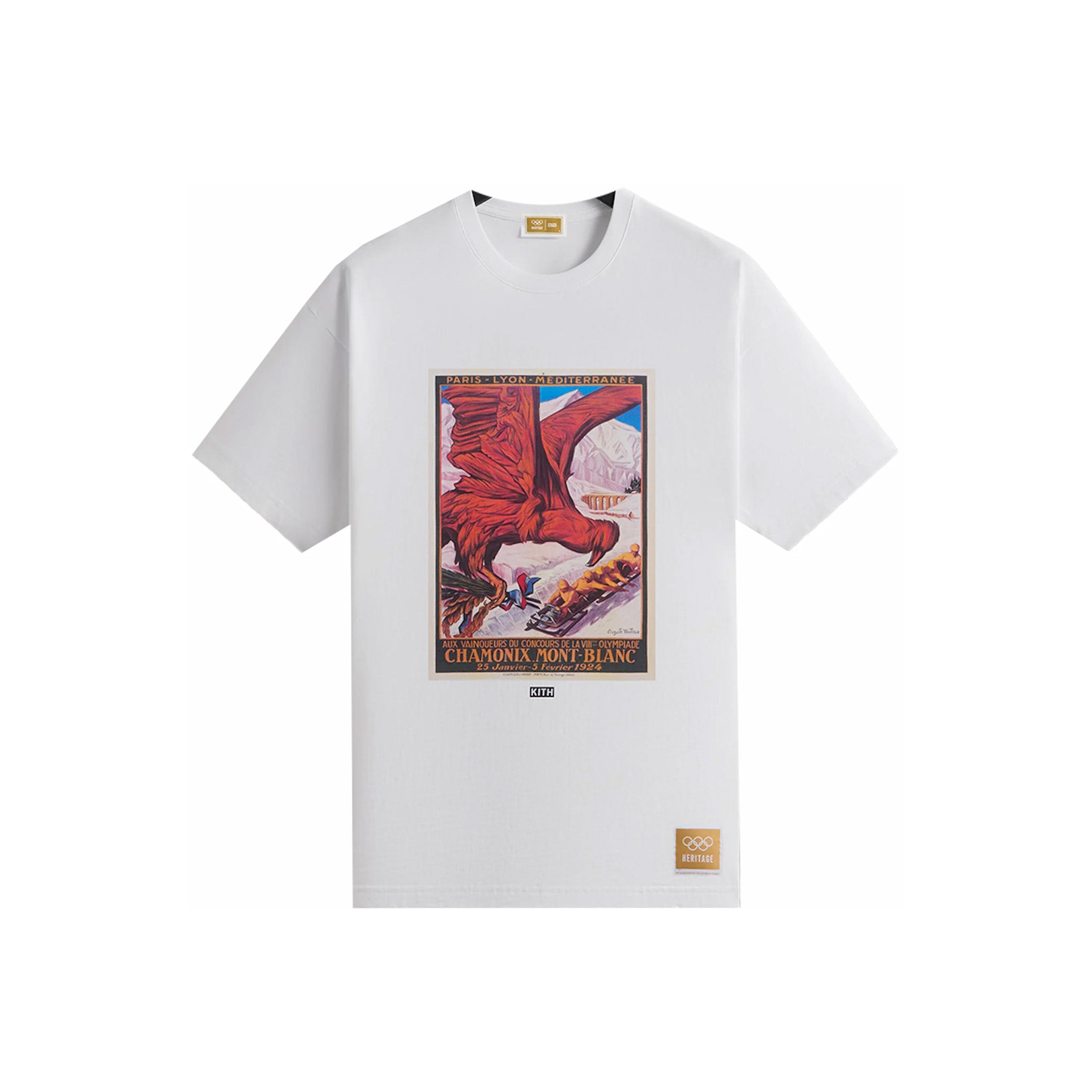 Kith Olympics Heritage Chamonix 1924 Vintage Tee White - Common Hype