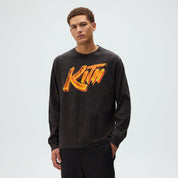 Kith x Capcom Street Fighter Flame Vintage Long Sleeve Tee Black