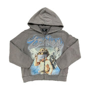 Mixed Emotions Grey Rhinestone Hoodie