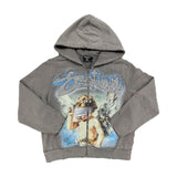 Mixed Emotions Grey Rhinestone Hoodie