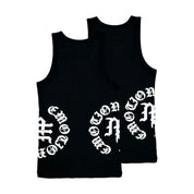 Mixed Emotions 2 Pack Black “Script” Tank Tops
