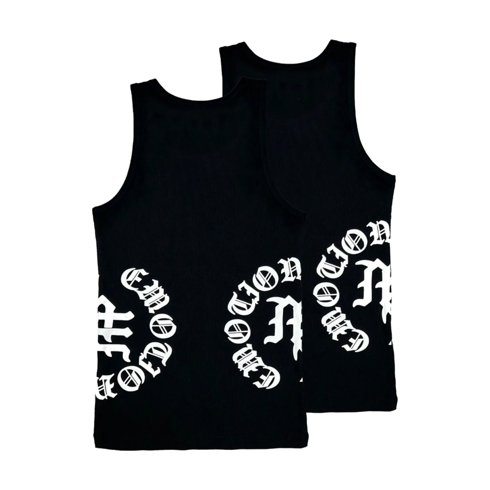 Mixed Emotions 2 Pack Black “Script” Tank Tops