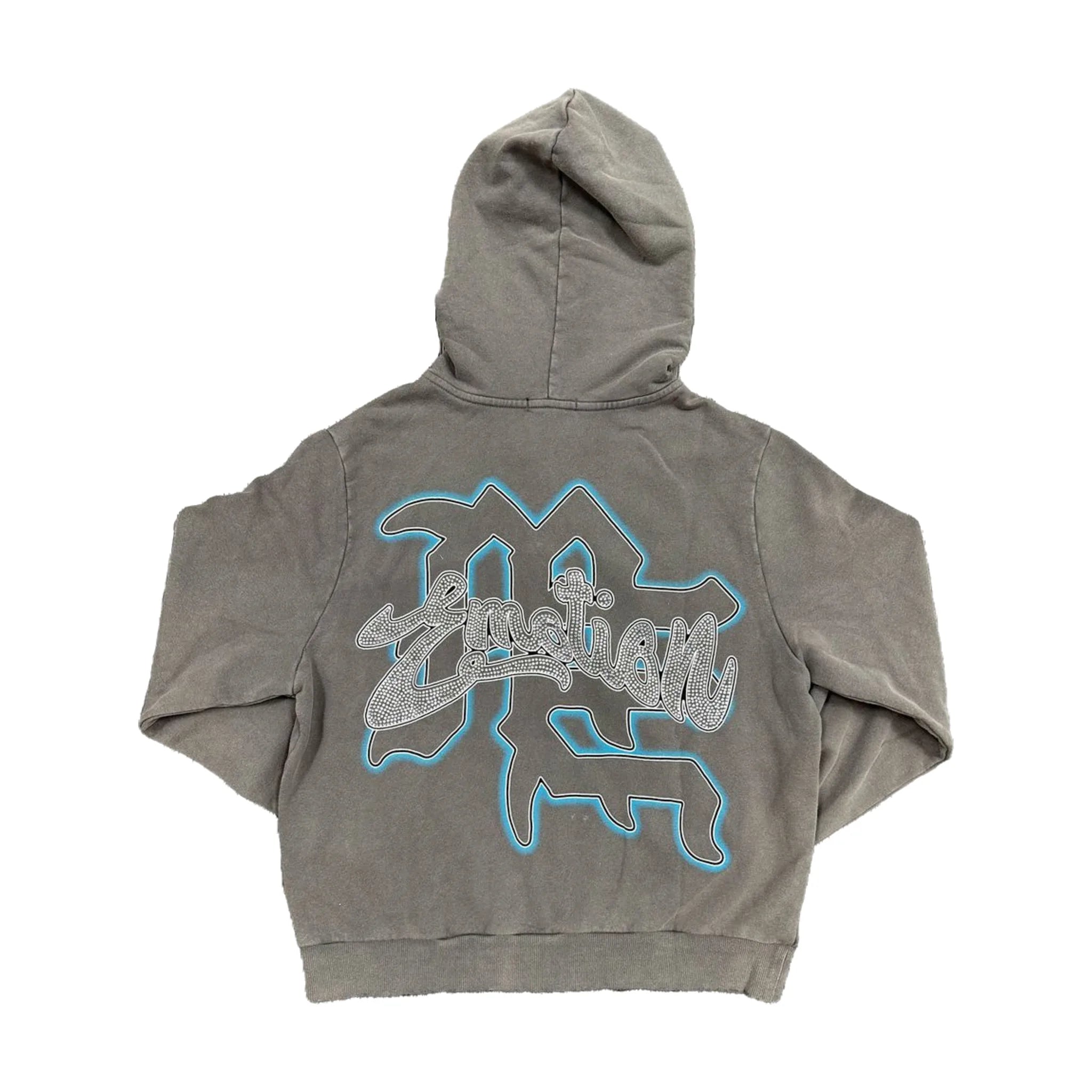 Mixed Emotions Grey Rhinestone Hoodie