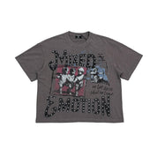 Mixed Emotions Friends Tee Taupe Grey