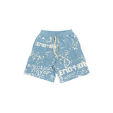 Mixed Emotions Graffiti Shorts Blue