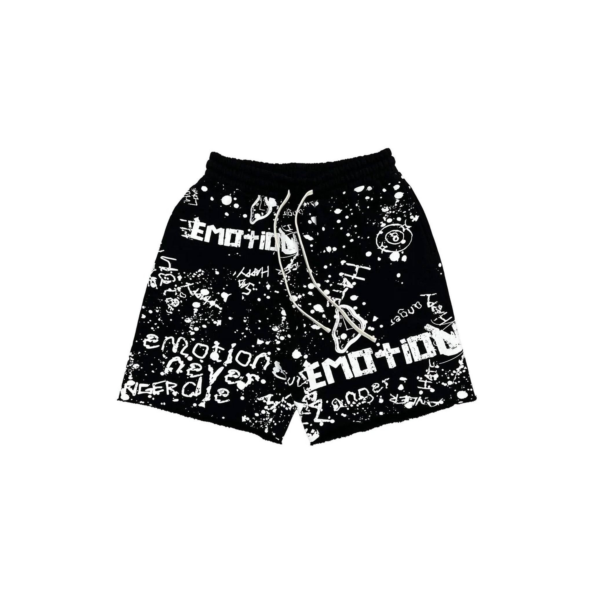 Mixed Emotions Graffiti Shorts Black