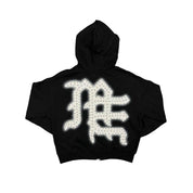 Mixed Emotions End Rhinestone Hoodie Black