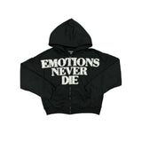 Mixed Emotions End Rhinestone Hoodie Black