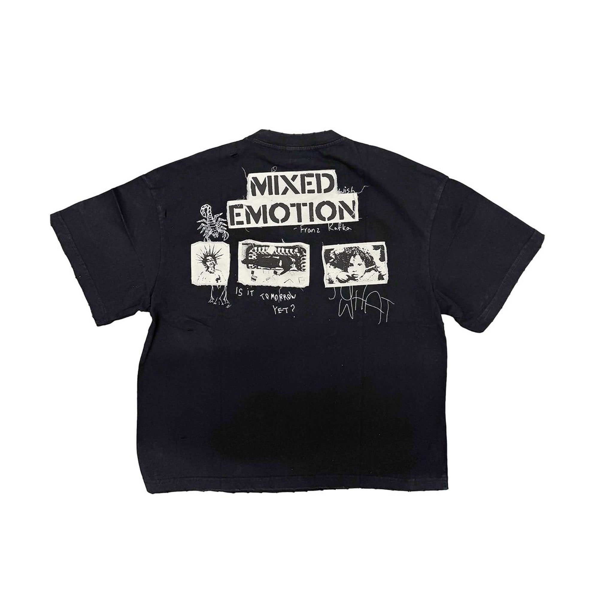 Mixed Emotion Stamped Tee Black