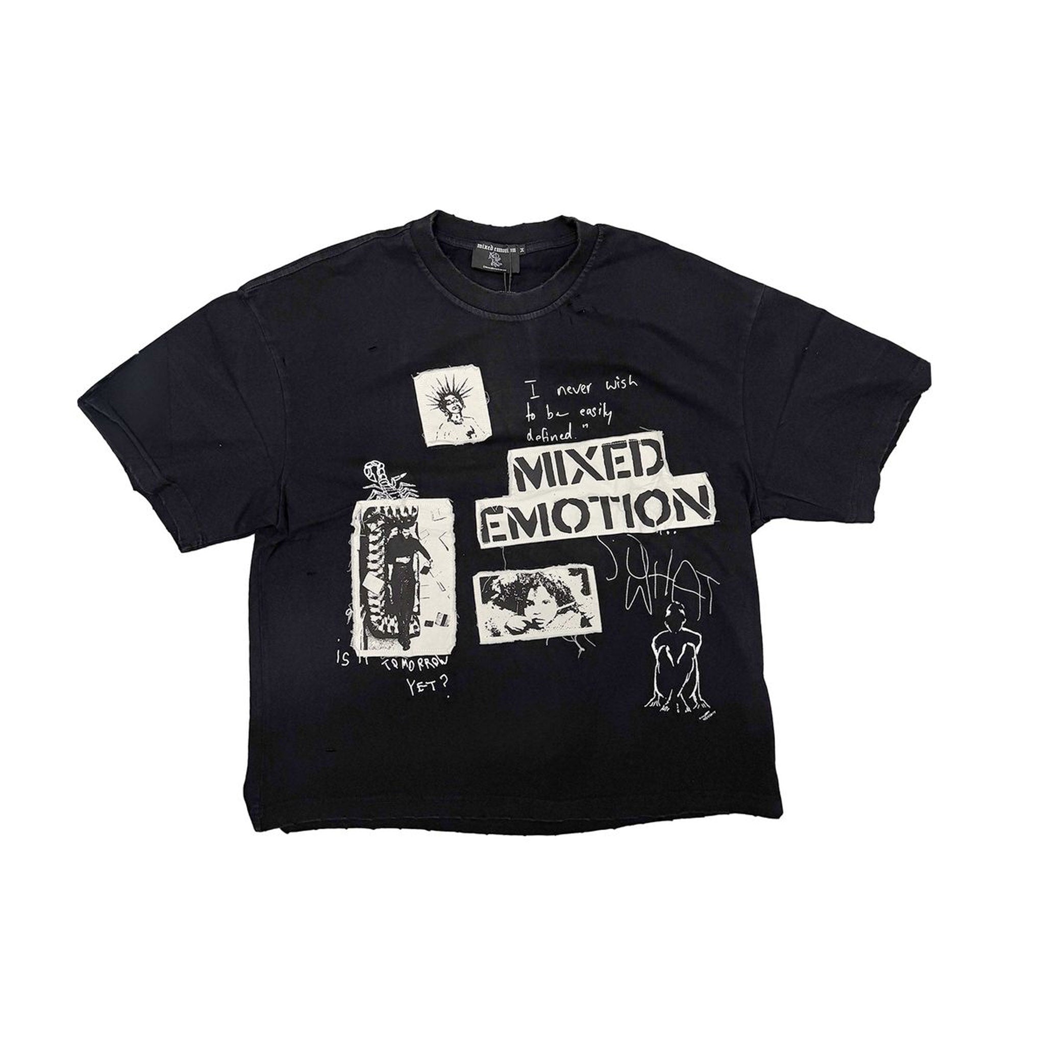 Mixed Emotion Stamped Tee Black