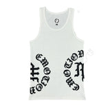 Mixed Emotions White Script Tank Top