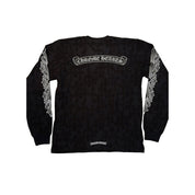 Chrome Hearts All Over Cemetery Monogram L/S T-Shirt Black