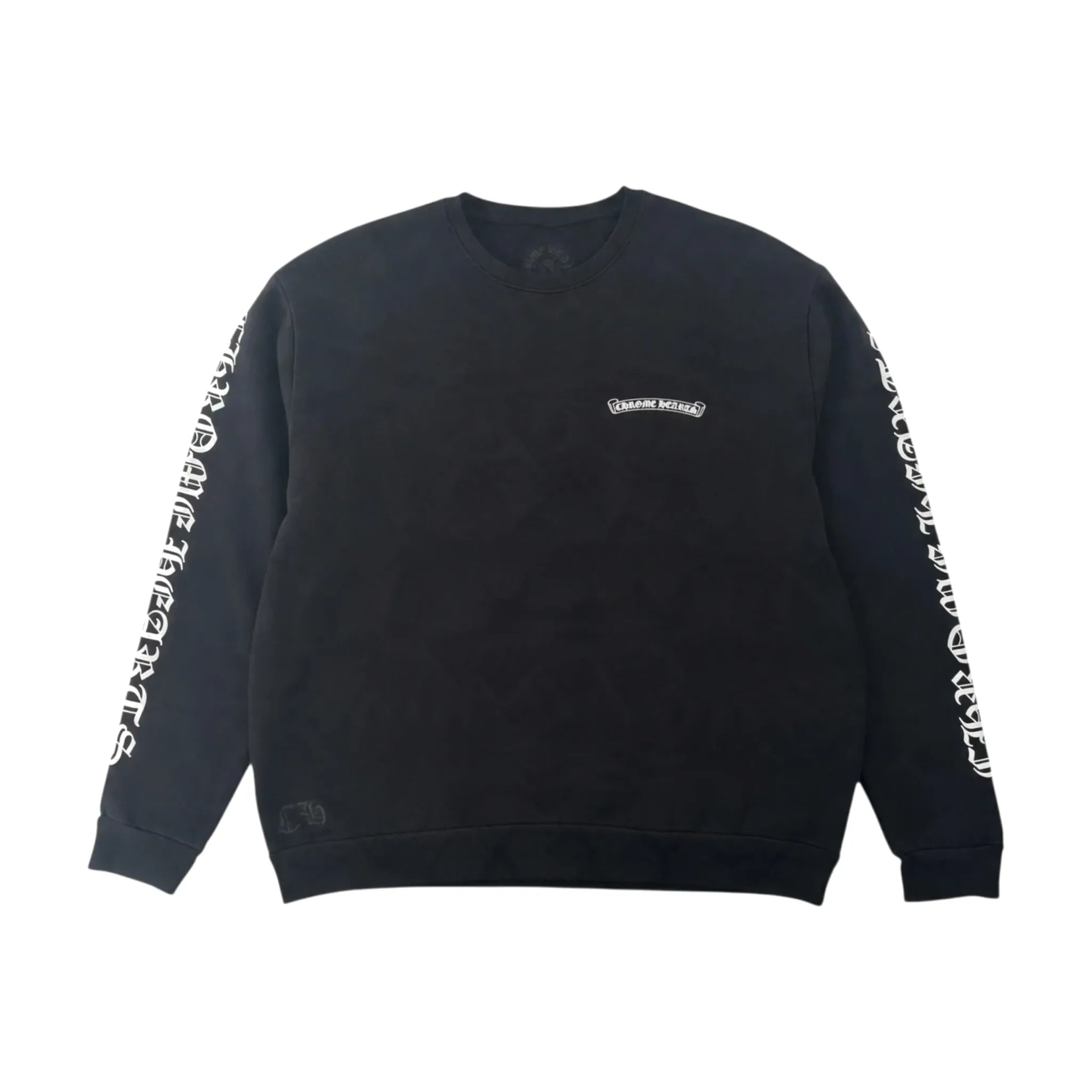 Chrome Hearts Scroll Logo Crewneck Sweatshirt Black