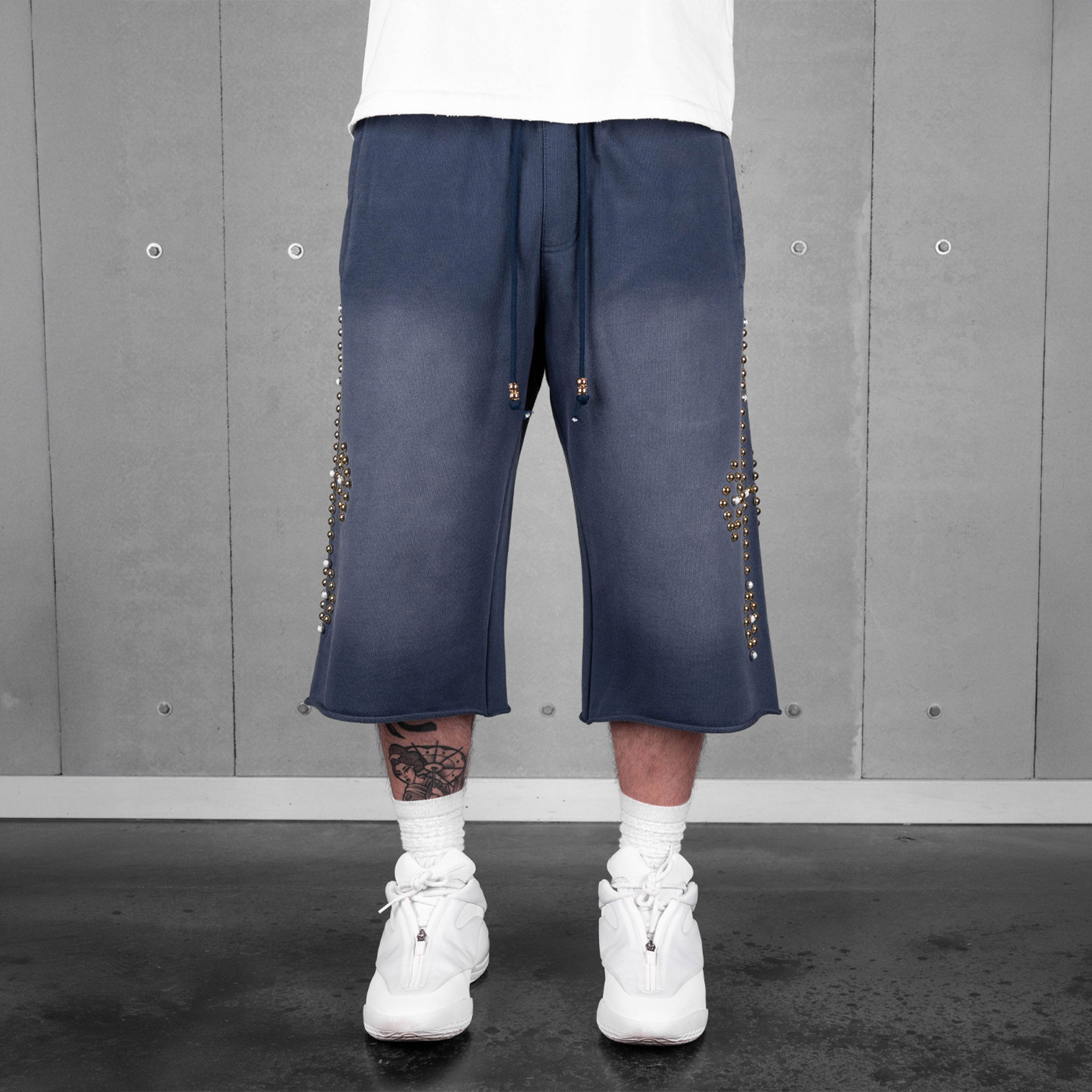 Commons Studios Rivet Sweatshort Navy Blue