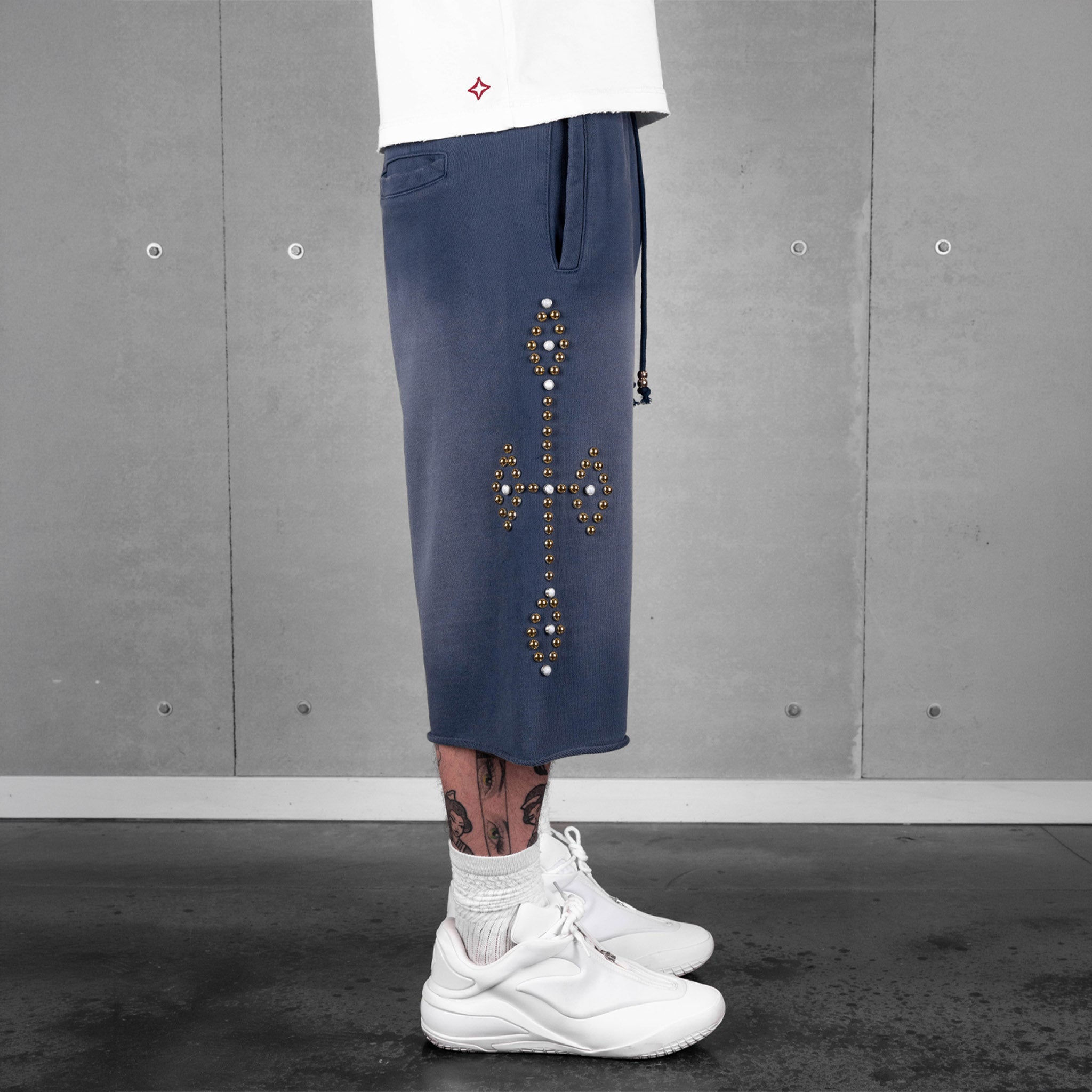 Commons Studios Rivet Sweatshort Navy Blue