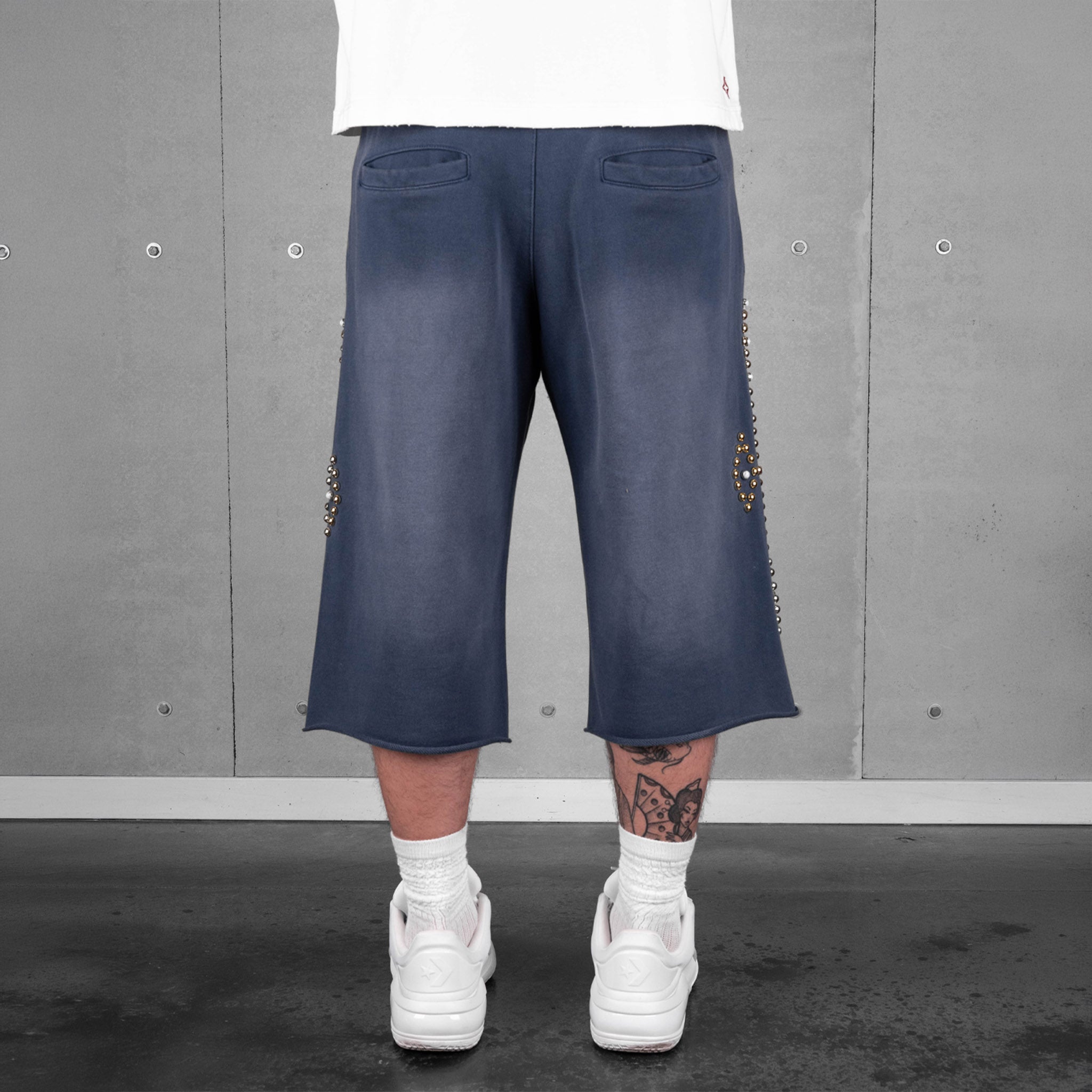 Commons Studios Rivet Sweatshort Navy Blue