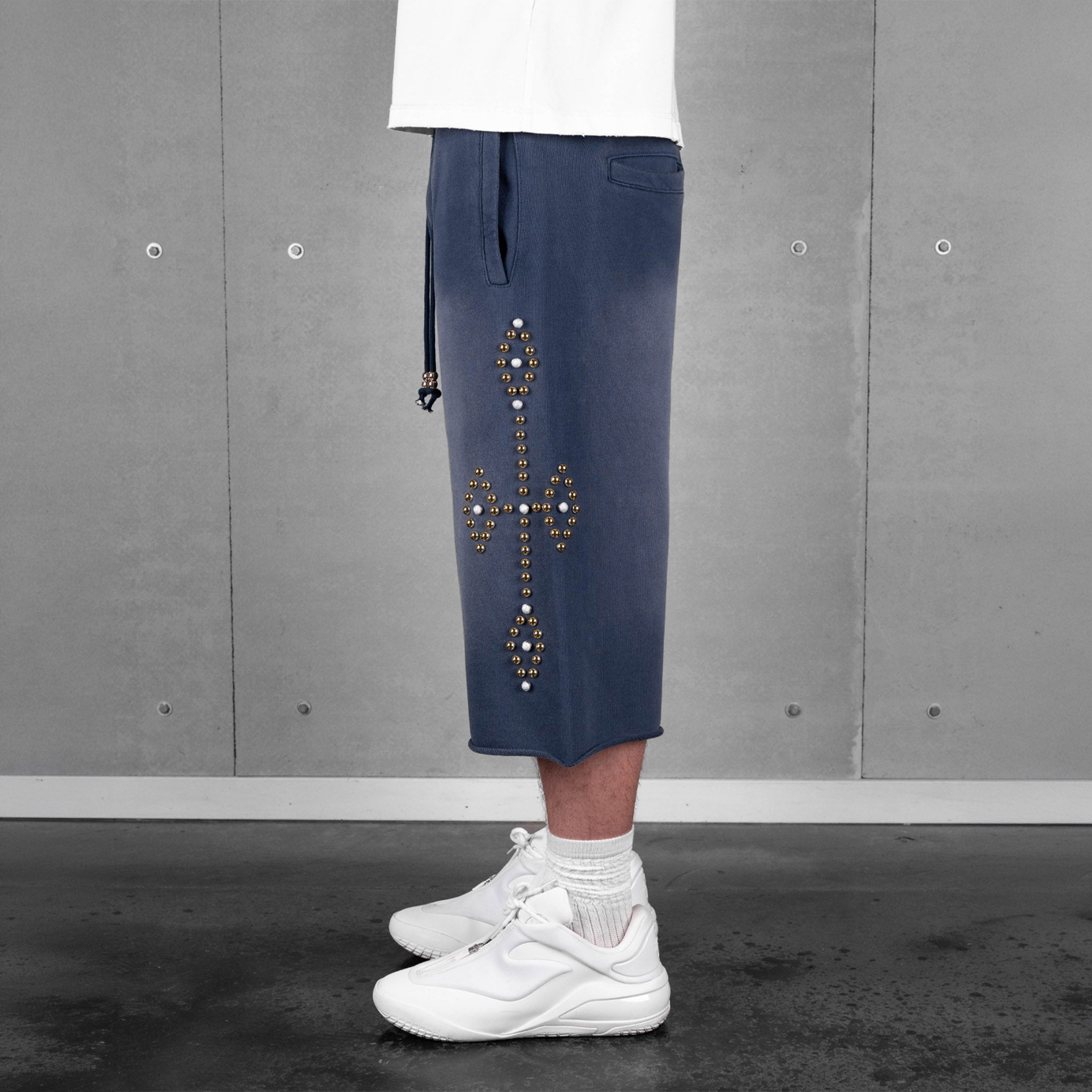 Commons Studios Rivet Sweatshort Navy Blue