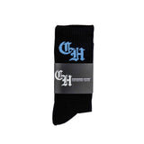 Common Hype 'UNC Old English' Black Socks (1 Pack)