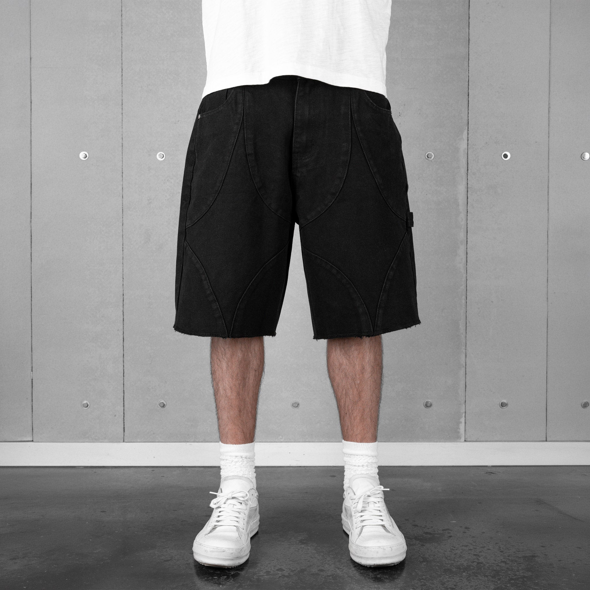 Commons Double Knee Star Canvas Short Carbon