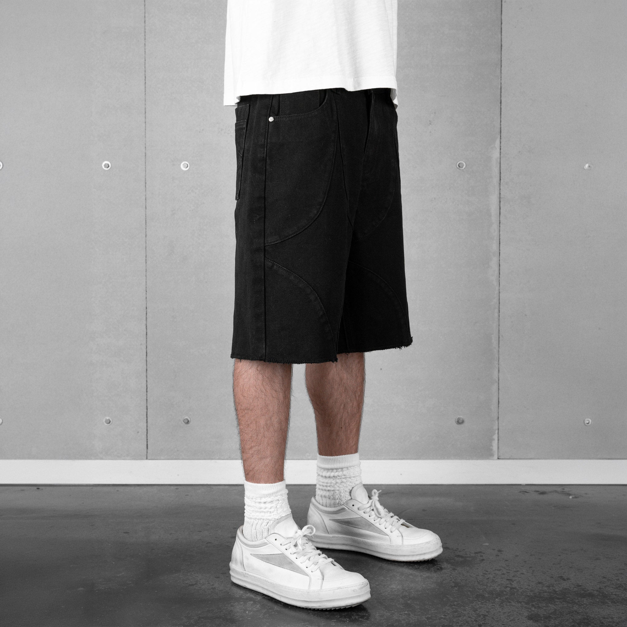 Commons Double Knee Star Canvas Short Carbon